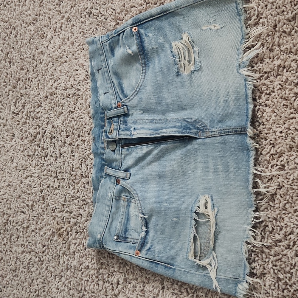 Jean Distressed Skirt Denim & Supply Ralph Lauren Size 28